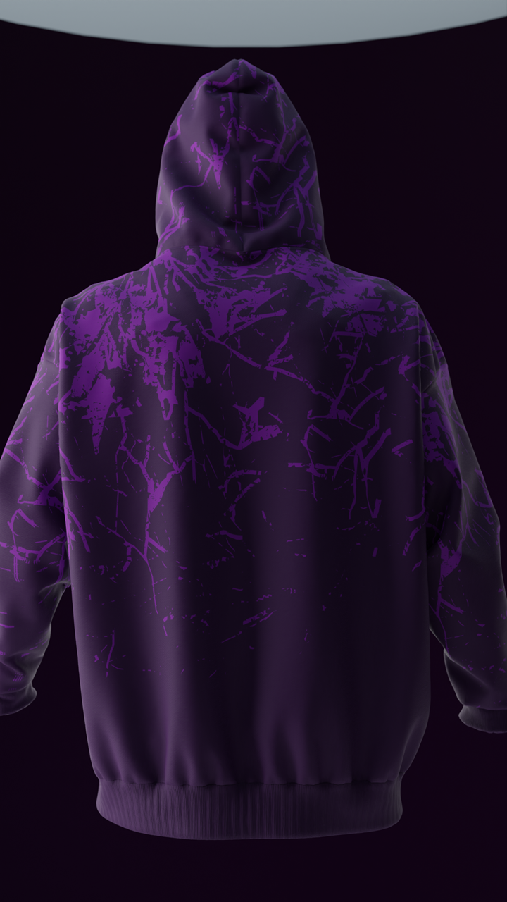 Purple Thunder Oversized Hoodie