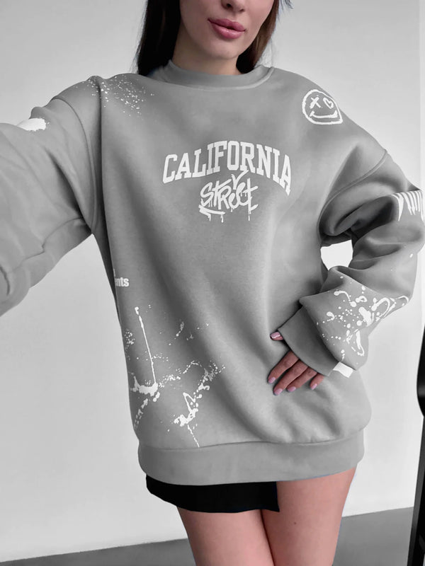 Graffiti Pullover Sweatshirt