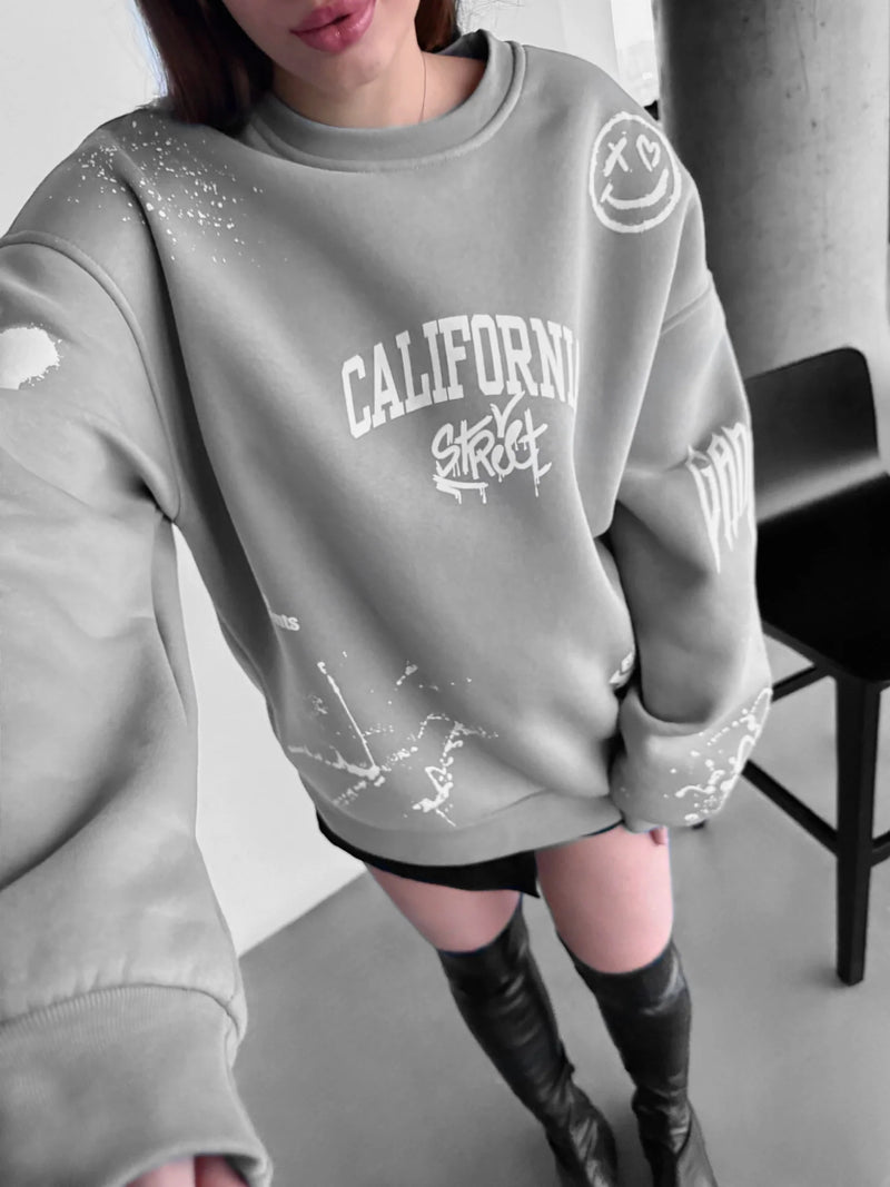 Graffiti Pullover Sweatshirt