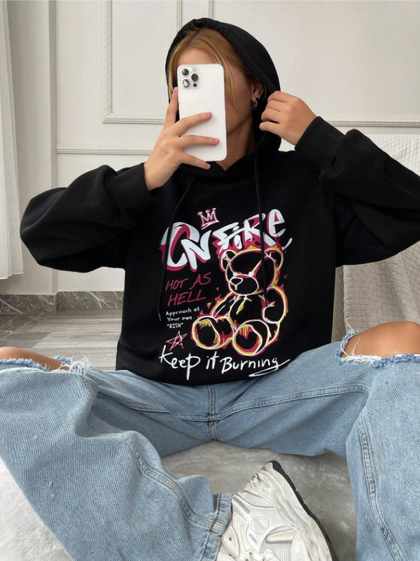 On Fire Oversized Hoodie